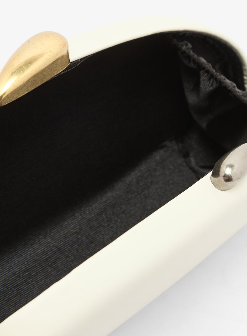 Ella Limited Edition Asymmetrical Statement Clutch With Gold Accent - Image 4